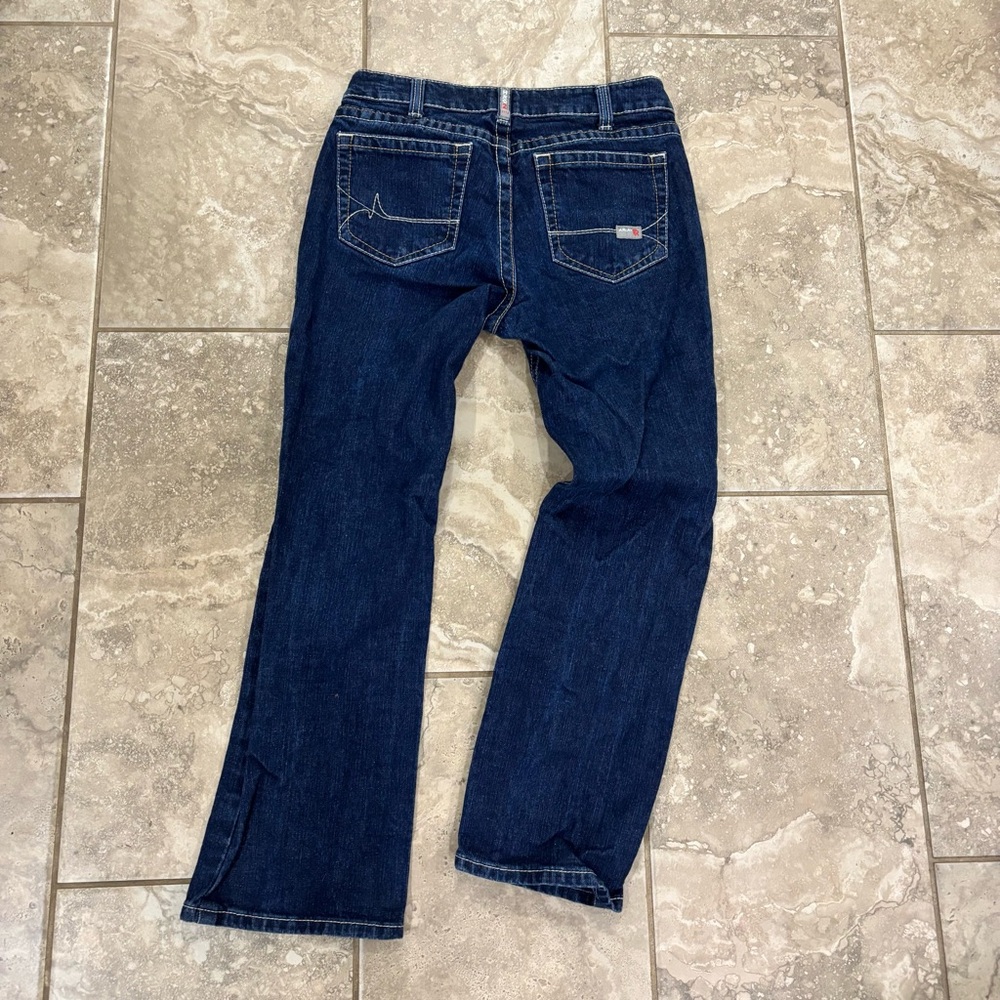 Ariat Women's FR Mid‎ Rise Bootcut Stretch Work Jeans sz 30S - Picture 10 of 14
